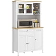 thumbnail image 1 of 71" White 5-Door Kitchen Pantry Cabinet with Adjustable Shelves & Countertop | Freestanding Storage for Living Room, Dining & Entryway, 1 of 7