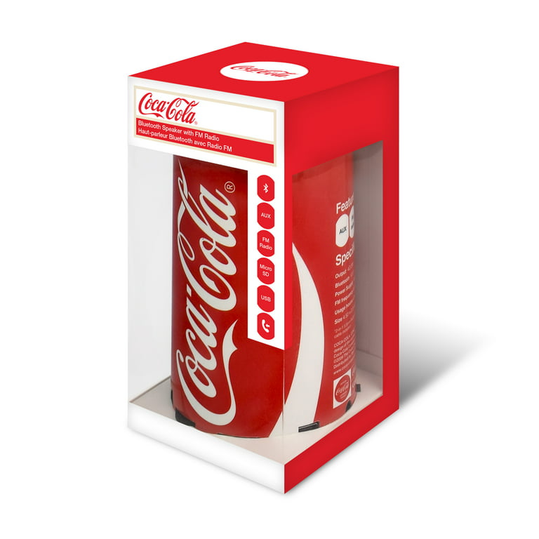 Sammensætning Terminologi marmor Coca-Cola Can Wireless BT Portable Speaker with FM Radio, Micro SD Card, USB,  AUX Capabilities, 400mAh Polymer Battery, USB Charging Cable And Audio Cord  Included - Walmart.com
