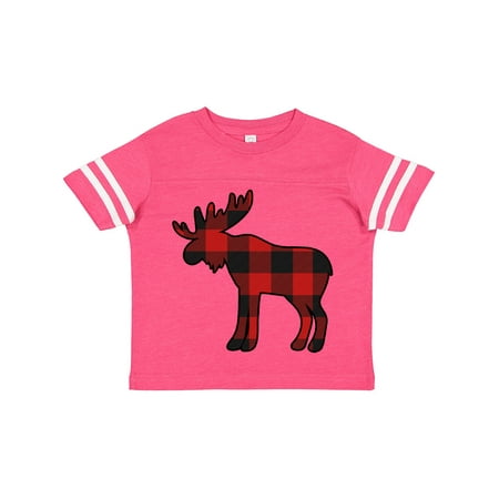 

Inktastic Moose Silhouette Plaid Boys or Girls Toddler T-Shirt