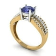 thumbnail image 2 of Clara Pucci 14K Yellow/White Gold 1.27ct Tanzanite Solitaire with Accents, 2 of 8
