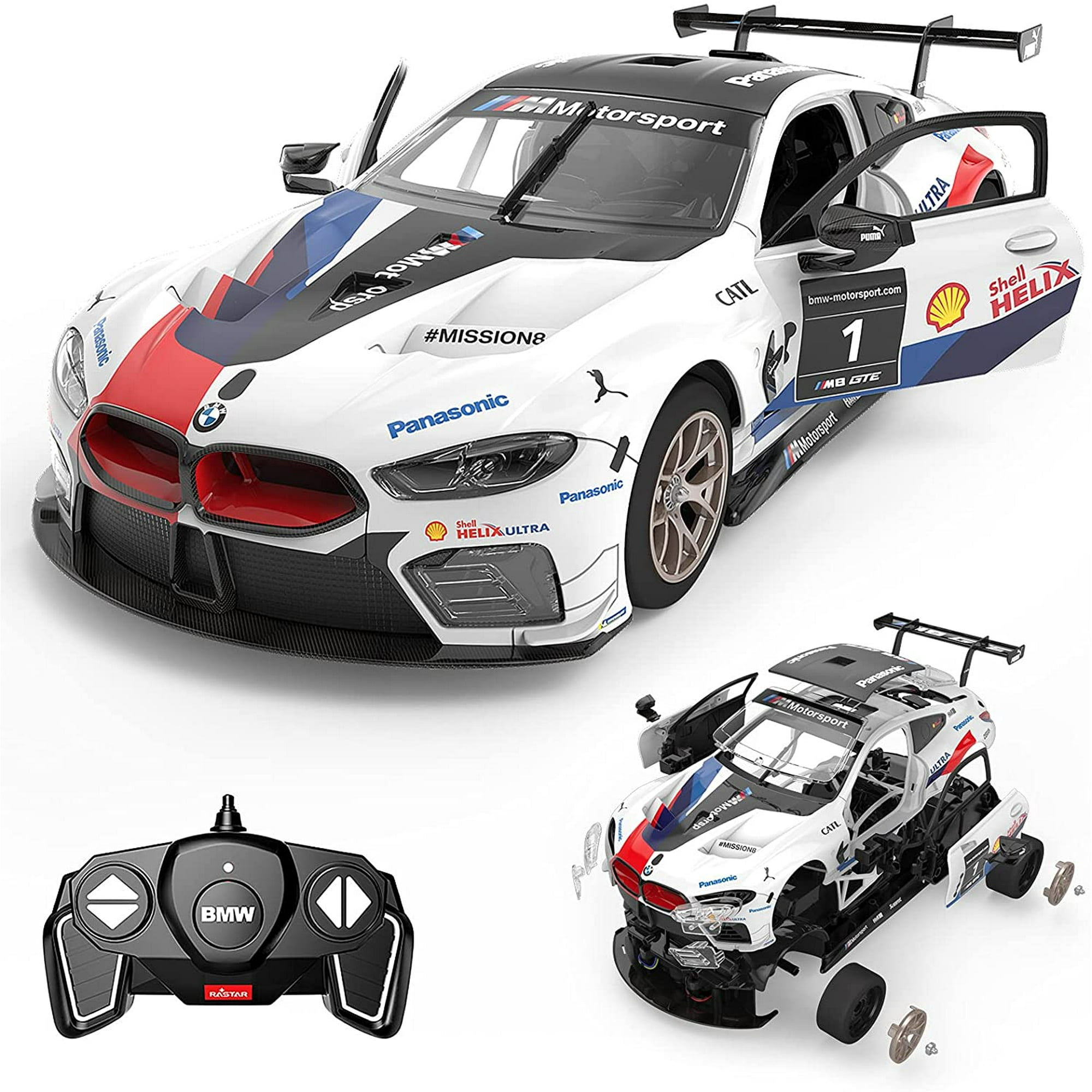 RC Car Kits to Build 1 18 Scale BMW M8 GTE Supercar Assembly Building Kit with Remote Controller 74PCs STEM Kits for Kids and Adult Ages 8 Walmart