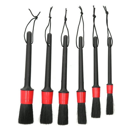 

6Pcs Car Detailing Brushes Cleaning Brush Set for Wheels Tire Interior Exterior Air Vents Cleaning Tools Kit