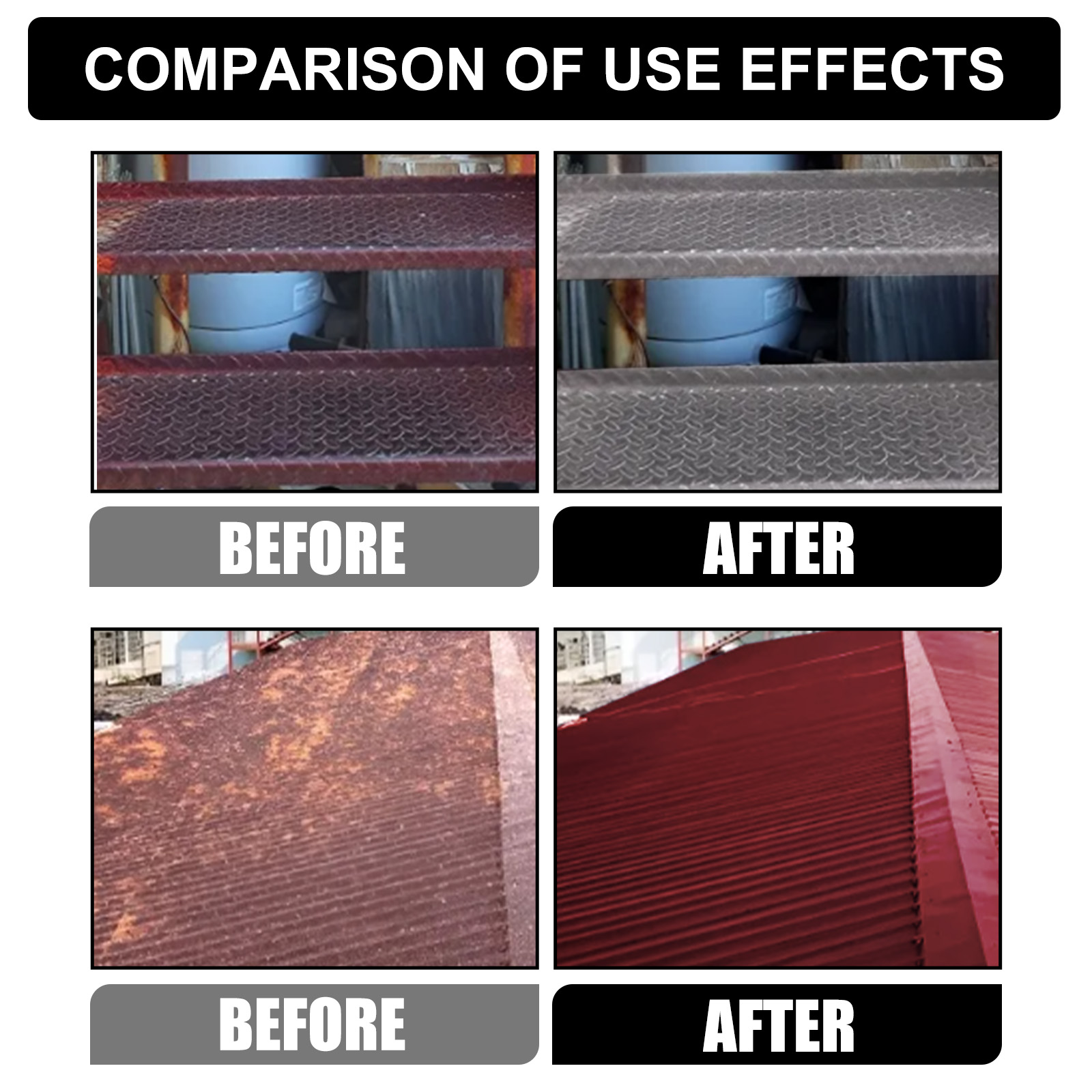 Alvantor Rust Converter & Metal Primer, Water-Based Corrosion Remover for Iron Stair Railings & Brackets, Red
