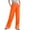 Orange, variant on Lixiuxyad Women Flowy Pants Women's High Waist Casual Pants Solid Color Corduroy Spliced Slit Hem Trousers For Women Blue
