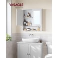 thumbnail image 2 of Mueble de baño VASAGLE con espejo 13 x 56,5 x 58,5 cm blanco, 2 of 5
