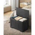 thumbnail image 5 of 29.9'' Storage Bench with 2 Safety Hinges, Entryway Shoe Bench for Home Organization, Charcoal Gray, 5 of 5