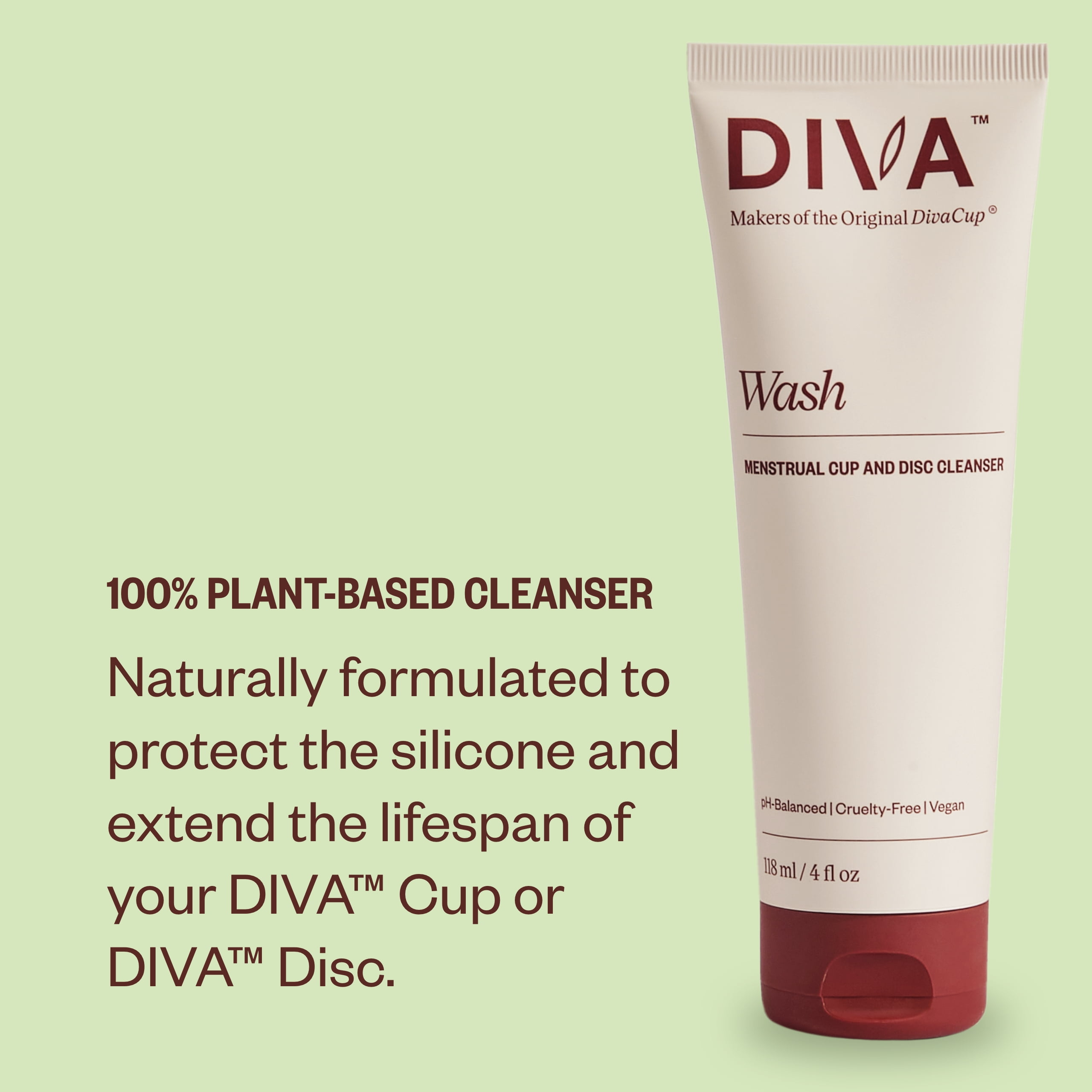 DIVA Disc & DIVA Wash, Wash for Period Disc, Disc Size Fits Most