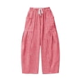 thumbnail image 5 of TaTaai Women's Plaid Pants for Women Solid Color Drawstring Elastic Waist Pocket Casual Trousers for Daily Gift, 5 of 5