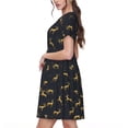 thumbnail image 2 of Naloa Christmas Deers Print Womens Summer A-Line Dress with Pockets,Short Sleeve Dresses,Flowy Beach Swing Dress for Vacation Travel, 2 of 6