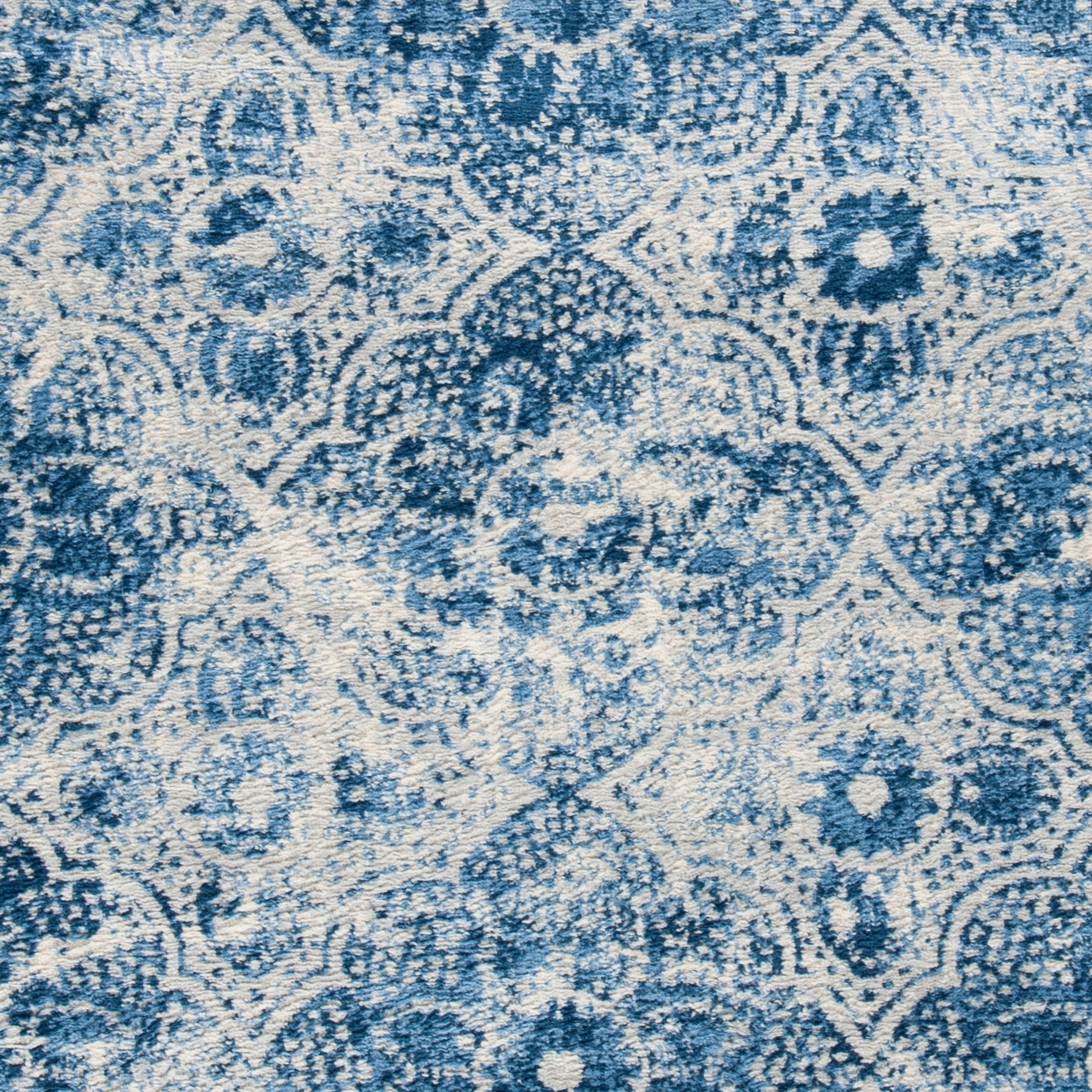SAFAVIEH Martha Stewart Nazca Floral Area Rug, Cream/Blue, 4' x 6'