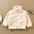 thumbnail image 4 of Girls Boys Fleece Jacket Autumn Winter Long Sleeve Thick Warm Outerwear Zip Sweatshirt 2-10 Years, 4 of 6