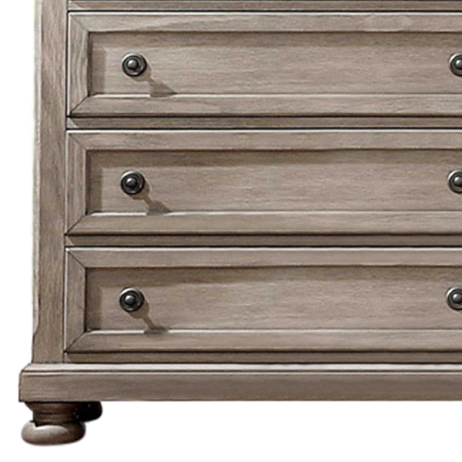 Furniture of America Astine Adult Transitional 5-Drawer Vertical Dresser, Gray