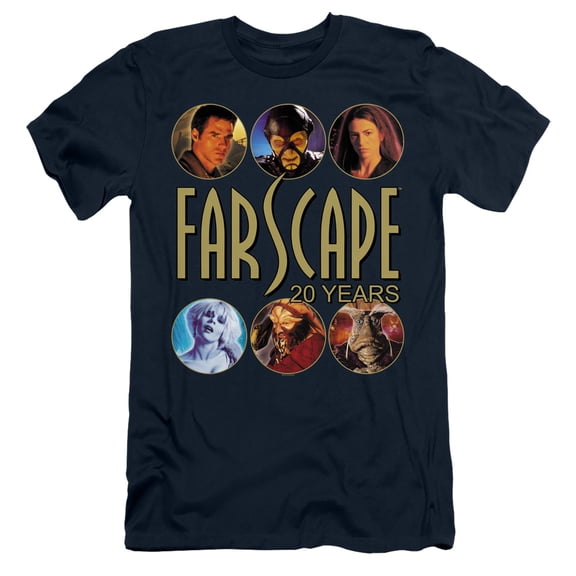 Farscape 20 Years S/S Adult 30/1 T-Shirt Navy