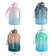 thumbnail image 5 of Naiovety Botella de agua de 2,2 l, tetera a prueba de fugas, jarra de plástico con marcador de tiempo, contenedor de almacenamiento, taza Ropa Deportiva, Zapatos Negro degradado 2200ML, 5 of 6