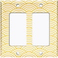 thumbnail image 6 of Metal Light Switch Plate Cover Japanese Pattern Yellow Sea Wave Wallpaper WAL015, 6 of 13