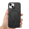 thumbnail image 2 of JTCASES for iPhone 15 Case, PU Leather Shockptoof TPU Shell Magnetic Wireless Charging  Car Mount, Anti-sacratch Shockroof Durable Slim Thin for iPhone 15, Black, 2 of 12