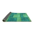 thumbnail image 2 of Ahgly Company Indoor Rectangle Patchwork Turquoise Blue Transitional Area Rugs, 7' x 9', 2 of 4