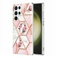 thumbnail image 1 of Samsung Galaxy S23 Ultra Case Diamond Platinum Collection Hybrid Bumper Protective Phone Case, Soft, Sleek Protection, Slim Design, Matte Finish - Pink, 1 of 5