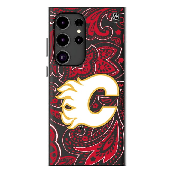 Keyscaper Calgary Flames Paisley Galaxy Magnetic Bump Case