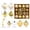 B, variant on Roiihwy Christmas Tree Decoration Pendant, Electroplated Special-shaped Plastic 40pc Christmas Ball Ornament, Hanging Decor for Holiday Tree Party Supplies