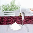 thumbnail image 6 of Efavormart 14"x108" Burgundy Grandiose Rosette Satin Table Runner for Party Dining Banquet Events Restaurant Kitchen Home and Multi-Use, 6 of 11