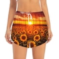 thumbnail image 2 of Sigee Sunset Golden Sunflower Field for Women's Athletic Shorts High Waisted Running Shorts Pocket Sporty Short Gym Elastic Workout Shorts-XX-Large, 2 of 7