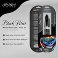 thumbnail image 5 of Silver Brush Limited WC-3000S Black Velvet Master Watercolor Set,  Set of 3,  Size 3/4 Inch Oval Wash, Size 8 Round, and Size 1 Script Liner Paintbrushes, Short Handle, 5 of 6