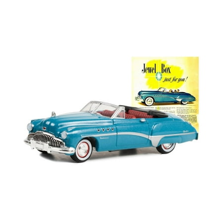 1949 Buick Roadmaster, Blue - Greenlight 39110A/48 - 1/64 Scale Diecast Model Car