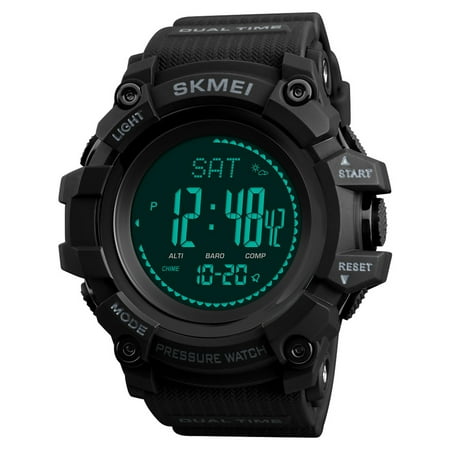 Watch Compass Barometer - Digital Sport Military Watch With Altimeter Barometer Thermometer Compass Pedometer for Men