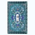 thumbnail image 1 of Metal Light Switch Plate Cover Elegant Teal Mandala Flower Tile Pattern TIL062, 1 of 13