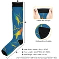 thumbnail image 3 of Gradient Shark Compression Socks, Knee High Running Socks for Women, Men, Sports, Running, Travel, Nurses Gift, 3 of 7