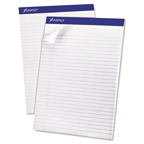 Ampad 20170 Legal Pad Ruled 15 lb 8-1/2-Inch x11-3/4-Inch 12 Pads/DZ White