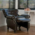 thumbnail image 4 of Great Deal Furniture 296610 Waldo Brown Leather Recliner Club Chair, 4 of 14