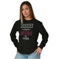 thumbnail image 4 of Remain Calm Mom is Here Mothers Day Women Plus Size Long Sleeve Graphic Tee Brisco Brands 2X, 4 of 5