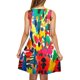 thumbnail image 5 of Sexy Vestido Corto Rayado Cuello Redondo Bolsillo Moda Casual, Poliéster Altamente Elástico para Ropa Interior Y Pijamas, 5 of 9