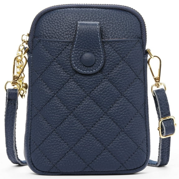 FALAN MULE Small Crossbody Bags for Women Trendy,Genuine Leather Cell Phone Bag Wallet Purses with Adjustable Strap