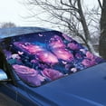 thumbnail image 3 of Xoenoiee Butterfly Rose Flower Print Windshield Cover for Ice and Snow, Large Size Car Windshield Snow Cover with Elastic Strap, Fits Most SUVs Trucks, 3 of 7