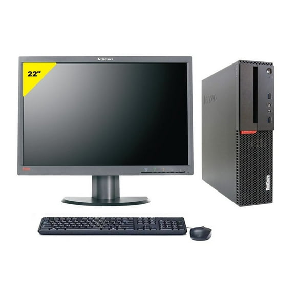 PC LENOVO M900 SFF, Intel Core I5 -6a, 8GB RAM, 256GB SSD, WIFI, MONITOR 22- EQUIPO CLASE A, REACONDICIONADO