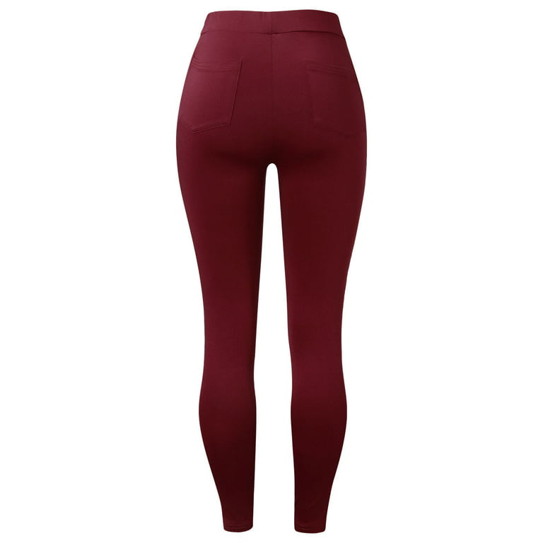 Women Lace High Waisted Soft Leggings Elastic Comfortable Casual