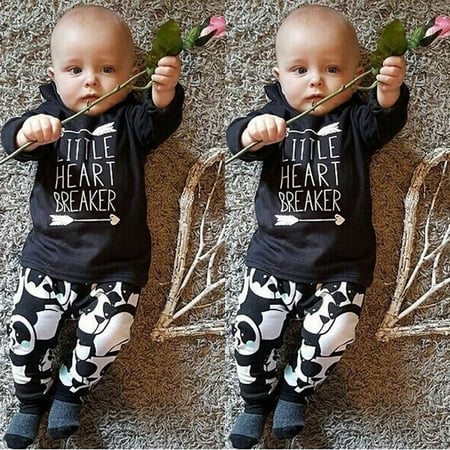 Little Boy Girl - Infant Baby Newborn Boy Little Girl T-shirt Top+Legging Pants 2pcs Outfit Set