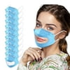 YZHM 40PC Adult Disposable Face Masks Transparent Lips Solid Disposable Face Mask 3Ply Earloop Anti-PM2.5 Mask