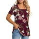 thumbnail image 1 of Camisetas informales de verano para mujer, cuello cuadrado, manga corta, túnica, blusas sueltas y cómodas OAVQHLG3B Store  lin121212, 1 of 4