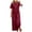 Wine, variant on Pimfylm Linen Sets for Women 2 Piece Women's Boat Neck 1/2 Sleeve Shirts Wide Leg Breathable Cotton Pants Suits with Pockets AG, M