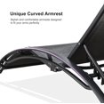 thumbnail image 4 of PURPLE LEAF Patio Oversize Chaise Lounge Chair Set with 2 Side Table Outdoor Pool Adjustable Recliner Chairs for Outdoor Beach Poolside Sunbathing Tanning Lounger，Black, 4 of 9