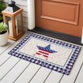 thumbnail image 5 of Independence Day Washable Area Rug 2 x 3 ft USA Flag Star Blue Plaid Retro, Soft Non Slip Rugs Stain Repellent Indoor Felt Carpet for Living Dining Room Bedroom Home Office, 5 of 9