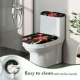 thumbnail image 4 of SEANATIVE Mushroom Toilet Tank Lid Cover Fabric Lid Covers Dust Splash Resistant Toilet Decor, Stays in Place Toilet Protector Bath Room Bowl Lids Covers Set of 2 Aesthetic Toilet Lid Dust Cover, 4 of 7