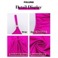 thumbnail image 3 of FOLUNSI Womens One Piece Swimsuits Tummy Control Bathing Suit Gold Metal Tie Knot Swim Dress S-XXL, 3 of 7