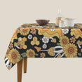 thumbnail image 3 of Wukai Mushrooms Honeycomb Waterproof Tablecloth for Kitchen Dining, Fits Square Tables for 2-4 Seats -54"x54", 3 of 7