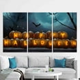 thumbnail image 2 of Happy Halloween, Home Decor Printed Canvas, Canvas Decor, Oversized Printed Canvas, Halloween Canvas Art, Halloween Party Canvas Poster, Canvas Wall Decor - 5P Mix-Gallery Wrap, 2 of 9