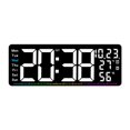 thumbnail image 5 of linyes 16 Inch Large Display Digital Wall Clock RGB LED Clocks Temperature Date Display, 5 of 10
